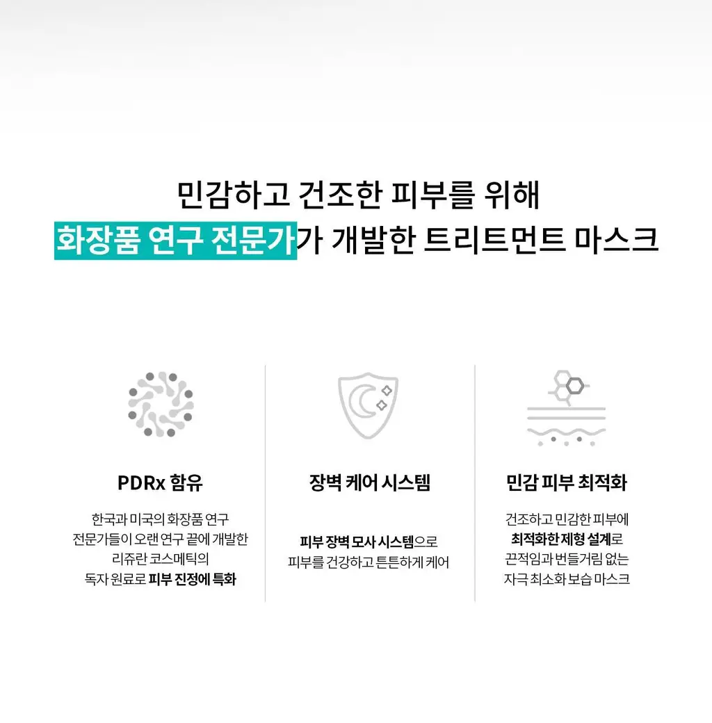 [리쥬란 독자소재_저자극 안심성분]리쥬란 더마힐러 모이스처 트리트먼트 마스크팩 1매 상세페이지 3